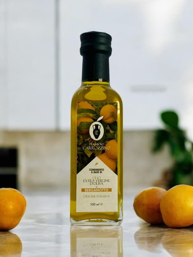 Bottiglia di Olio EVO al Bergamotto Frantoio Carrozzino